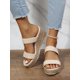thumbnail image 2 of Women Braided Detail Espadrille Sole Wedge Sandals, Fashionable Outdoor Wedge Slide Sandals, 2 of 4