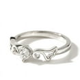 thumbnail image 4 of Nerra Jewel 0.7 Ct Round Cut Diamond Ring for Women's - 14K White Gold Plated Rings for Women's - Angel Wings Style Rings for Women's - Anniversary Gift For Women's - Latest Engagement Diamond Rings, 4 of 5