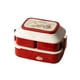 thumbnail image 2 of Inteprter Fiambrera Lovely Home Office School Compartimentos de doble capa Cajas de almacenamiento Bento Contenedor de comida para estudiantes Estuche de Cocina y Comedor Rojo L Inteprter HA069716-07, 2 of 6
