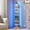White, variant on Narrow Bookshelf, 8-Tier Bookcase with LED Lights, Spine Book Shelf for Small Space, Corner Standing Shelf for Living Room, Office, Study, Entryway
