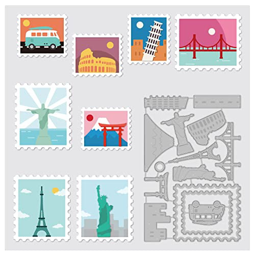DTTBlue 20 3DNew Layer Metal Cutting Dies and Clear Stamps Scrapbooking For  Paper Making Flowers Tower Embossing Frame Card Set : : Home
