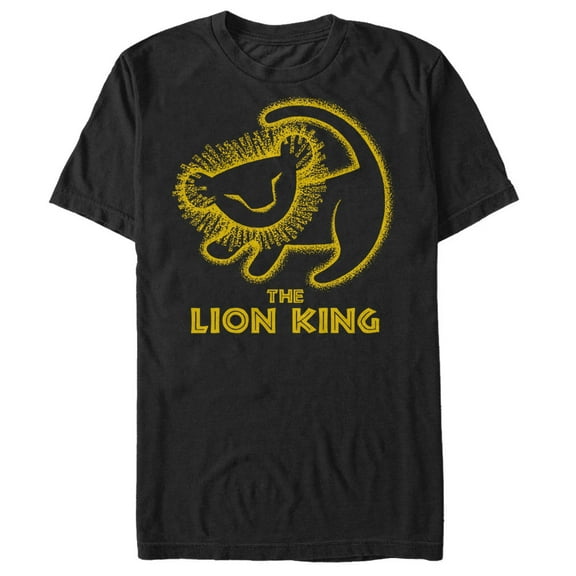 Men's Lion King Rafiki Drawing Graphic Tee Black Medium
