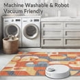 thumbnail image 5 of ODIKA 8'x10' Machine Washable Non-Slip Area Rug, Vibrant Geometric with Artistic Swirls and Colorful Motifs High Traffic Rug, Orange, 146169, 5 of 7