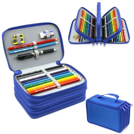 EEEKit High Capacity Pen Pencil Case Box Stationary Pen Pouch Bag Makeup Storage (Best Pencil Case Brands)