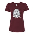 thumbnail image 2 of Golden Doodle Dog Lover Pet Owner Animal Lover Womens Graphic T-Shirt, Maroon, 2XL, 2 of 4