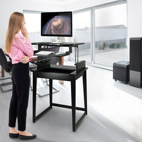 Mobile Work Station Stand Up Desk Walmart Com