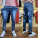 thumbnail image 4 of Pantalones vaqueros de algodón cónicos para hombre, pantalones holgados de diseñador de alta calidad, tendencia elegante 2024, pantalones vaqueros para hombre 2024, pantalones de verano apilados Buggy, 4 of 4