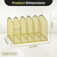 thumbnail image 6 of INTIGE 5-Compartment Desk File Organizer, Mesh Vertical Holder Desktop Paper Organizer, File Holder for Office Supplies, 6 of 6