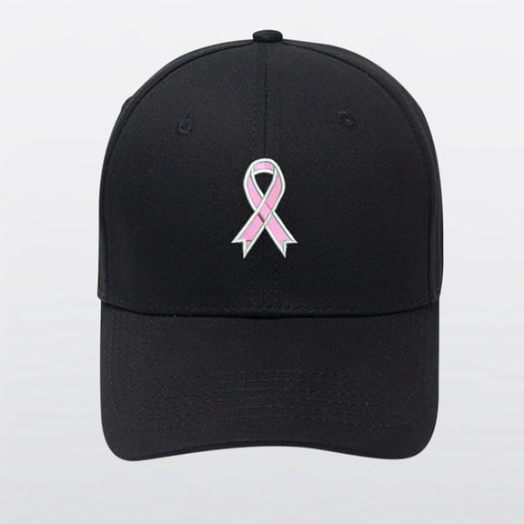 Helii Women's Breast Cancer Awareness Cap Pink Ribbon Embroidered Adjustable Chemo Hat Support Gifts Sun Hat Cowboy Hat Trucker Hat