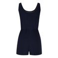 thumbnail image 5 of Summer Jumpsuits for Women Casual Comfy Round Neck Sleeveless Tank Tops Drawstring Shorts Rompers with Pockets, 5 of 6