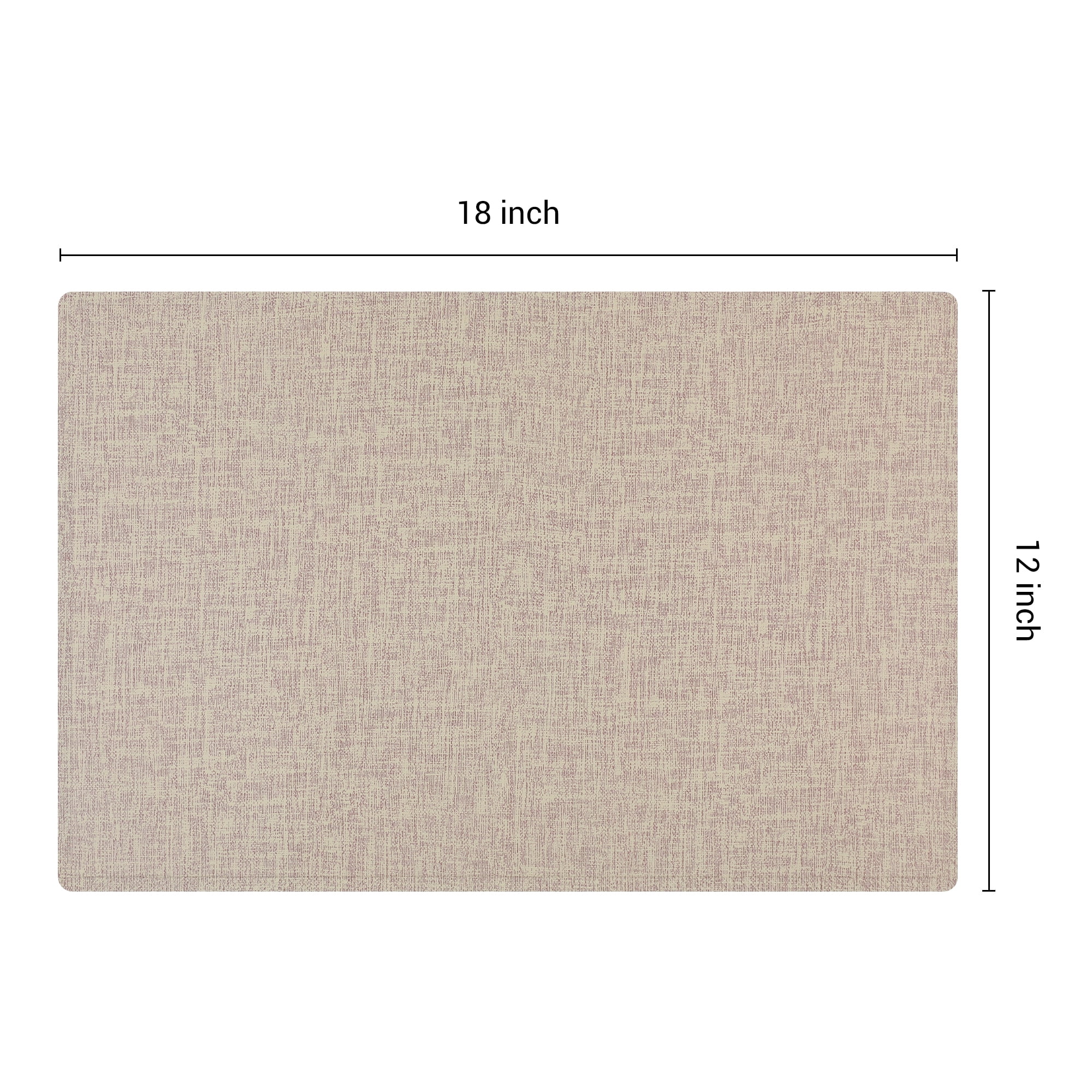 Unique Bargains Set of 6 Washable Placemats for Kitchen Dining Table Decor Beige