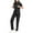 Black, variant on ZZwxWA Scrubs Medical Uniform, Set-Zipper Collar Top&Straight Pants, Unisex Workwear，for Doctors, Nurses, Beauty Salons