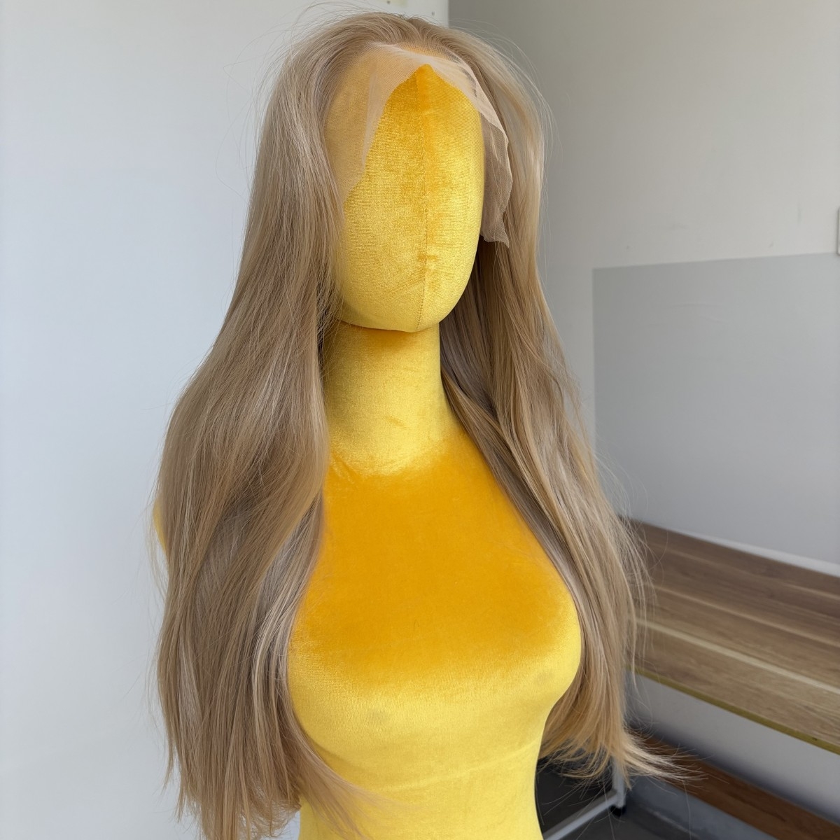 MISSWEN Heat Resistant Hair Blonde Long Glueless Lace Front Wig Daily Wear 26 inch Cosplay HD Lace