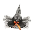 thumbnail image 4 of Sombrero De Bruja De Halloween, Accesorio Para La Cabeza Con Lazo Para Fotos, Color Negro, 4 of 8
