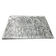 thumbnail image 5 of Soho Luxurious Faux Sheepskin Square Shape White with Black Tips Shag Area Rug, 5 of 5