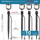 thumbnail image 1 of 360 Degrees Rotating Sprayer Refraction Mist Nozzles with Stakes Connector Gardens lawn Irrigation for 1/4'' Hose Sprinklers He Qiyong unisex, 1 of 2