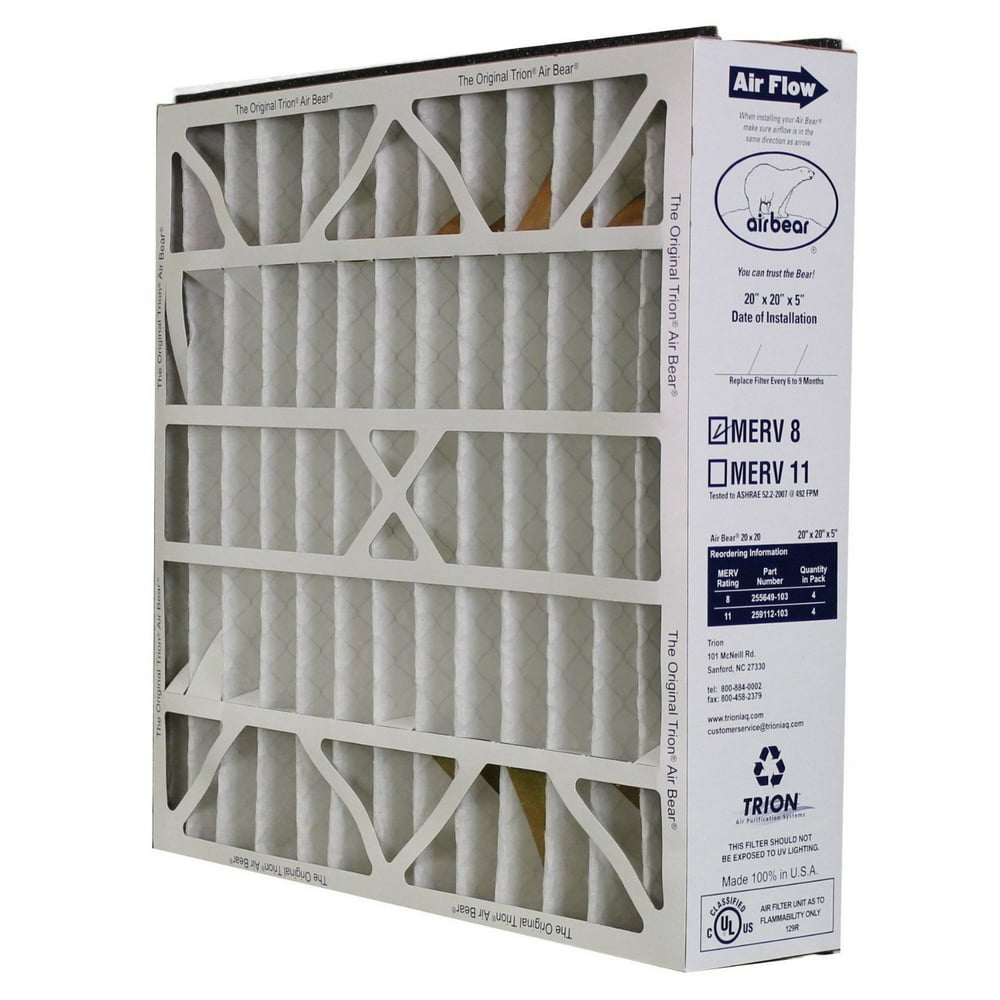 Trion Air Bear 255649103 (2Pack) 20" x 20" x 5" Pleated Air Filter