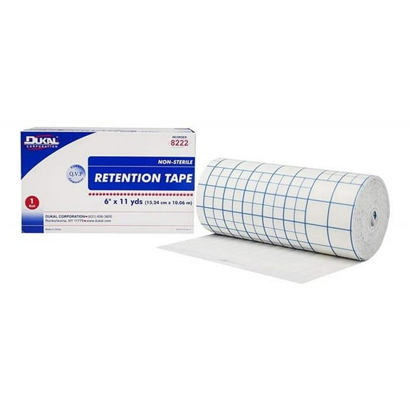 Dukal 6 in. x 11 yards Retention Pre Cut Tape