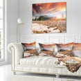 thumbnail image 3 of Designart Blooming Crocuses in Mountains - Landscape Photography Throw Pillow - 16x16, 3 of 5