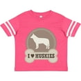 thumbnail image 3 of Inktastic Husky Dog Gift I Love Huskies Boys or Girls Toddler T-Shirt, 3 of 5