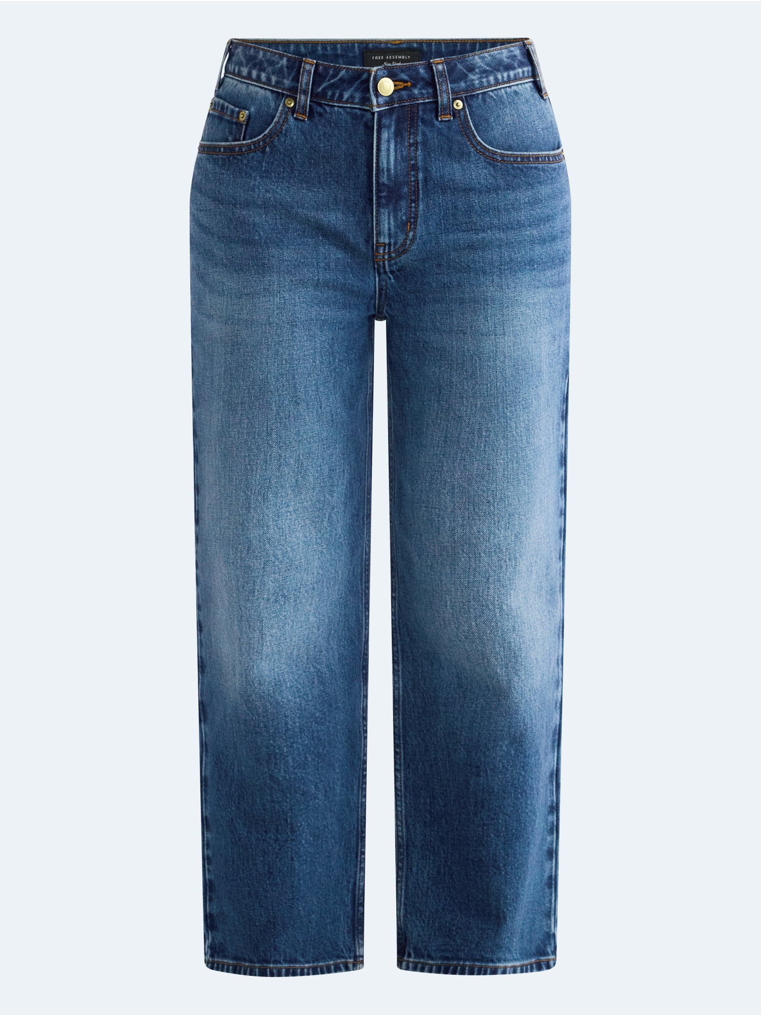 Free Assembly Women's Cropped Kick Flare Jeans, 27” Inseam, Sizes 0-18