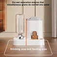 thumbnail image 3 of Dual-Bowl Automatic Pet Feeder & Water Dispenser Capacity, Neck-Friendly Food & Water Bowl for Dogs & Cats, Easy-to-Clean Integrated Pet Feeding Station,Modern Hydration, 140L, Gray, 3 of 8