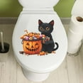 thumbnail image 3 of Honeeladyy 1 Sheet Halloween Toilet Lid Sticker, Halloween Toilet Lid Decal Sticker Decoration, Spooky Toilet Topper Scene Setter Decoration, PVC Bathroom Toilet Seat Clings, 3 of 6