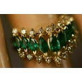 thumbnail image 2 of 2Ct Marquise Cut Lab-Created Green Emerald Women's Wedding Band Ring 14K Yellow Gold Plated, 2 of 4