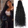 thumbnail image 1 of Trenzas de caja de ganchillo 24 pulgadas, 8 paquetes de trenzas de caja de diosa, pelo de ganchillo, trenzas de ganchillo bohemias para mujeres, trenzas de caja bohemias preenrolladas con extremos riz, 1 of 1