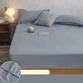 thumbnail image 5 of Durable Twin XL Fitted Sheets, Shrink & Fade Resistant, All-Around Elastic For Seamless Fit, Machine Washable, Light Gray, 2PCS, 5 of 5