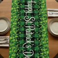 thumbnail image 5 of Table Runners 72 Inches Long Dress Scarves, St. Patrick's Day Farmhouse Kitchen Table Runner, Coffee Tablerunners, Spring Lucky Shamrocks Green Gnomes Plaid 16x72 Inch, 5 of 9