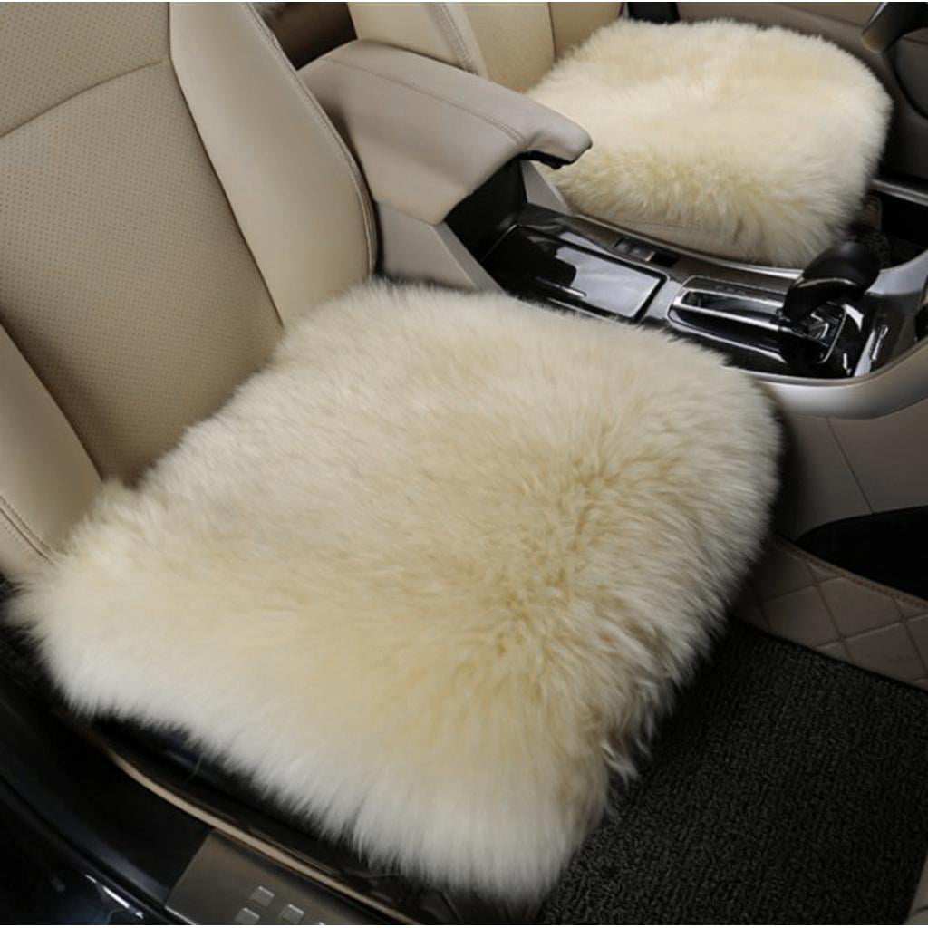 Neu Faux Fur 40x40cm Super Cozy Luxury Furry Car Seat Cushion Carpet Floor Mat 