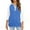 Blue, variant on WCJM Women’S Comfort Long Sleeve T-Shirt/Underscrub Tee Women's Long Sleeve T-Shirt Women's Tops Summer Printed Women's Top 3/4 Sleeves Buttons Blouse Short Sleeve T Shirt V Neck T Shirt