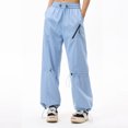 thumbnail image 2 of Tanming Barrel Sweatpants Plus Size Cargo Pants for Women Womens Wide Leg Pants Straight Leg Scrub Pants for Women Stretchy Work Pants Cargo Scrub Pants for Women, 2 of 7