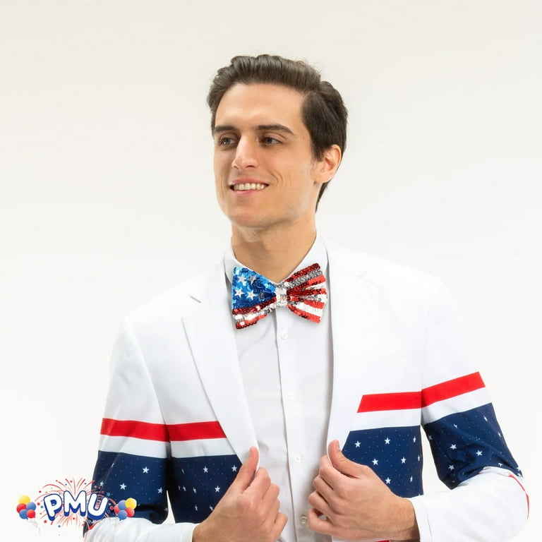 Sequin Bow Tie USA Costume Accessory Sequin Bow Tie USA Costume Accessory