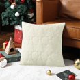 thumbnail image 5 of Twfbrm Christmas Tree Pillow Covers 18x18 Inch Soft Plush Fuzzy Christmas Decorations Luxury Jacquard Throw Pillows Pillowcases for Couch Sofa Holiday Festivals Winter Home Decor, Beige, 5 of 6