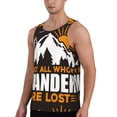 thumbnail image 2 of KLL Not All Who Wander Are Lost4 Print Men's Muscle Gym Workout Stringer Tank Tops Bodybuilding Fitness T-Shirts Tank Tops Men-3X-Large, 2 of 7