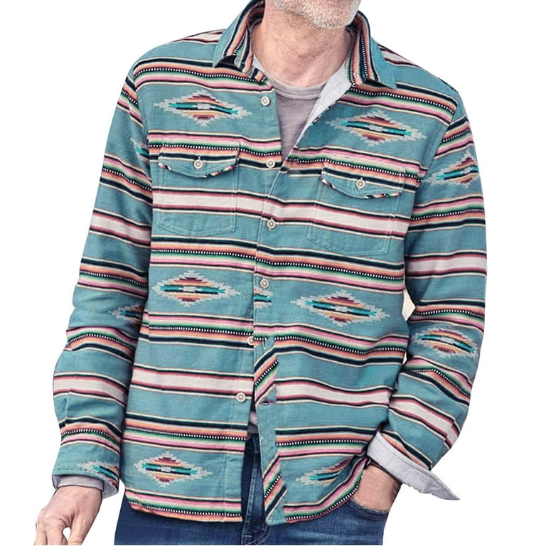 APEXFWDT Men's Big and Tall Flannel Shirts Ethnic Aztec APEXFWDT Men's Big and Tall Flannel Shirts Ethnic Aztec