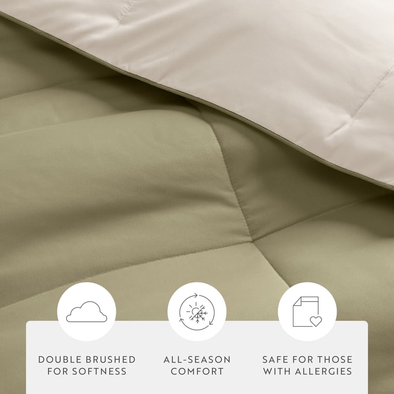 Comfort Canopy All-Season Reversible Comforter Set, Twin/Twin-XL, Sage Green photo 4