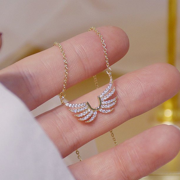 ins titanio acero chapado en oro de 18 quilates exquisita forma colgante collar circón coreano hecho a mano accesorios de moda