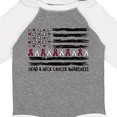 thumbnail image 4 of Inktastic Head and Neck Cancer Awareness- Flag and Ribbon Boys or Girls Long Sleeve Baby Bodysuit, 4 of 5