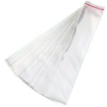 CCOCC 200Pcs Clear Long Cello Bags Self Sealing Thick Adhesive Bags for Pretzel Rods,Candy,Snack Pretzels Individual Bags