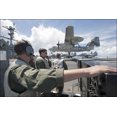 thumbnail image 1 of 24"x36" Gallery Poster, E-2C Hawkeye e-2 lands aboard USS George Washington (CVN 73), 1 of 1