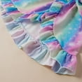 thumbnail image 6 of Mercatoo Cute Baby Girl Clothes Ruffles Toddler Skirt Tie-Dyed Outfits Tops+Rainbow Baby Girls Printed New Baby Blanket 𝐆ift, 6 of 8