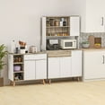 thumbnail image 2 of HOMCOM Modern Sideboard Kitchen Storage Cabinet with Drawer and Shelves, 2 of 10