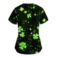 thumbnail image 3 of lcziwo Womens Scrub Tops 2025 St Patricks Day Clover Print Tees V Neck Short Sleeve Medical Nursing Working Uniform Casual Holiday Outfits Multicolor M Birthday Gifts, 3 of 5