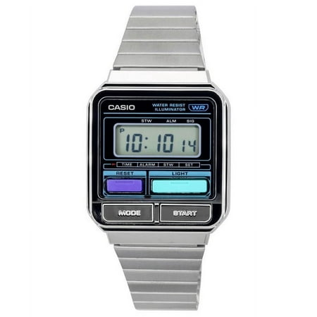 Casio Vintage Digital Stainless Steel Bracelet Quartz A120WE-1A Unisex Watch
