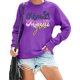 thumbnail image 4 of Gibobby Temperamento Pullover Top Mardi Sudadera Mujer Gordo Camisa Nueva Sudadera con capucha Mardi Día Camisa Casual Manga Larga Tops (Morado, XXL), 4 of 5