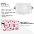 thumbnail image 3 of GZHJMY 1 Pack Cute Love Heart Letter Lock Phone Large Storage Basket,Valentine's Day Collapsible Toy Storage Box Waterproof Laundry Basket with Handle for Home Closets, Offices, Bedroom, 3 of 7