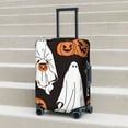 thumbnail image 6 of Susaid Halloween Ghosts And Pumpkins Print Elastic Washable Suitcase Cover with Hidden Zipper, Fits 18-32 Inch Luggage for Protection During Travel-Medium, 6 of 7
